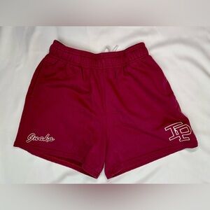 Inaka Power Women's Red Burgandy Sweat Shorts, Size Large